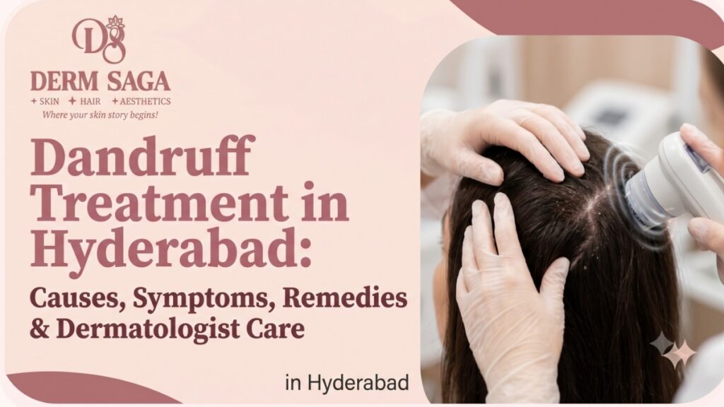 Dandruff treatment in Hyderabad at Derm Saga Skin and Hair Clinic